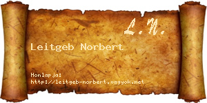 Leitgeb Norbert névjegykártya
