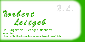 norbert leitgeb business card